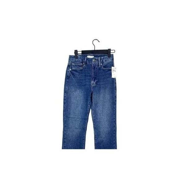 NWT Good American Classic Good Jeans Ankle Crop High Rise 00 / 24 Blue #3065 - Picture 3 of 14